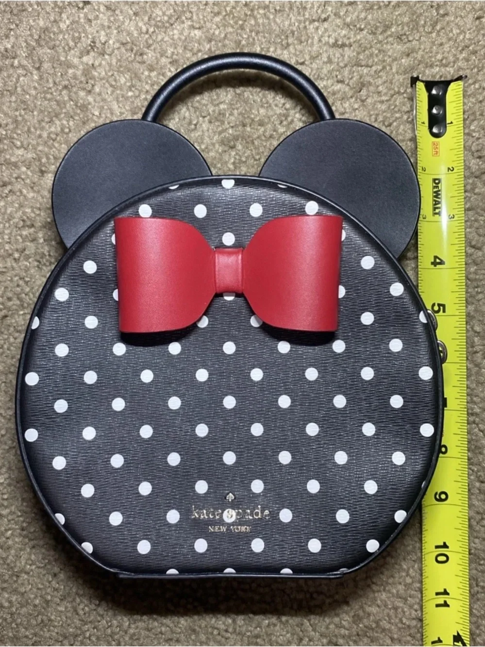Kate Spade x Disney Minnie Mouse Polka Dot Round Bag with No Strap Collector